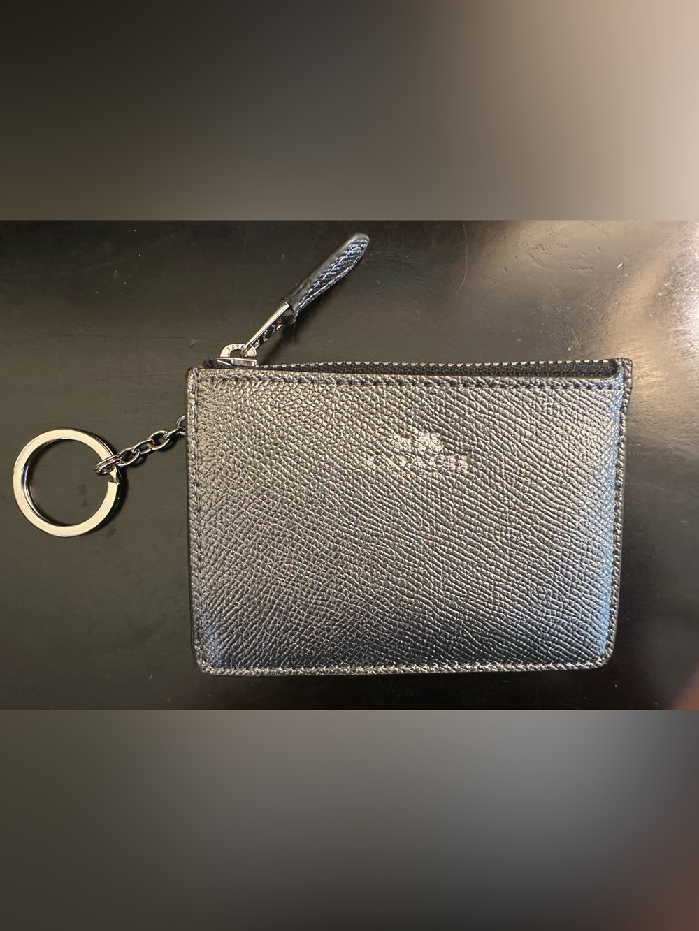 Coach Metallic Mini Skinny ID Case with Keyring